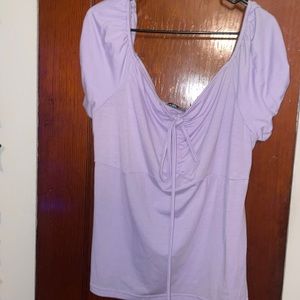 Purple off shoulder top